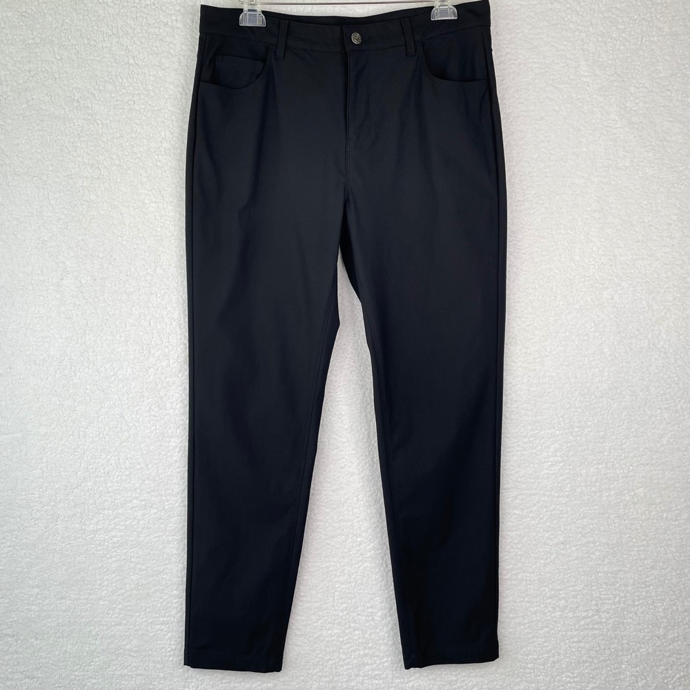 Fabletics Mens The Don Pant Black Technical Commuter Golf Pants 34x32 PT2453589